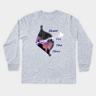 Bow and Arrow T-shirt Magnets Mugs Inspirational Quote Shoot For The Stars Kids Long Sleeve T-Shirt